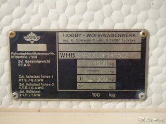 Hobby 540 Excellent Easy, Palandy, Předstan, 6 míst - 8