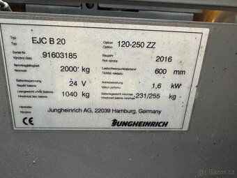 Elektrický VZV EJC B20 AKU - pouze 931 Mth. - 8