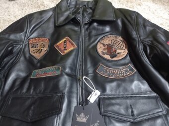 NOVÁ kožená letecká bunda A2 - L,XL-2XL - 8