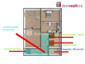 Světlý byt 3+1 (60 m2), sklep, garáž (15 m2), 1NP, OV, Praha - 8