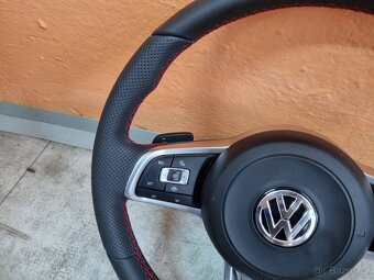 VOLANT VOLKSWAGEN R RLINE kožený ČERVENÉ PREŠÍVANIE - 8