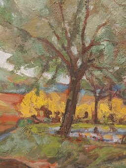 Obraz - Oldřich Karel, Kunětická Hora, olej 32x37 - 8