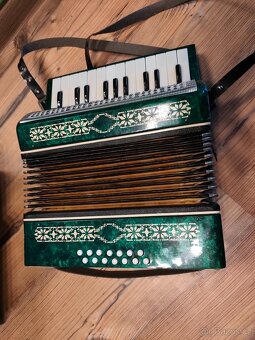 Retro akordeon dětská harmoníka s pouzdrem - 8