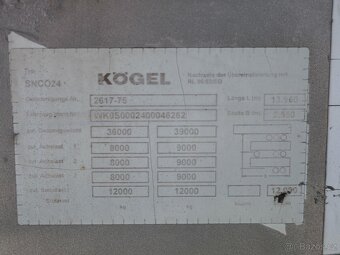 Kögel SNCO 24, 36 TUN, STANDARD, NÁPRAVY SAF, ZVEDACÍ NÁPRAV - 8