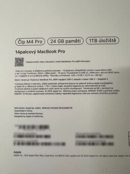 MacBook Pro 14 M4 PRO (2024) 24GB RAM,1TB SSD,CZ - 8