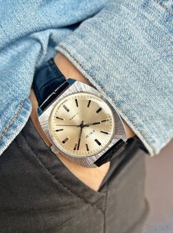 Československé mechanické vintage retro hodinky PRIM Čtverec - 8