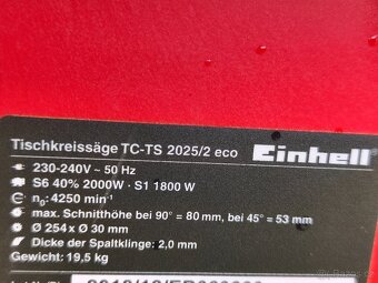Prodám stolní kotoučovou pilu Einhell TC-TS 2025 eco -2000 W - 8