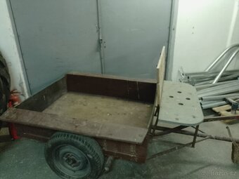 Masivní vozík,vozíček,vlečka domácí výroby,jako vari - 8