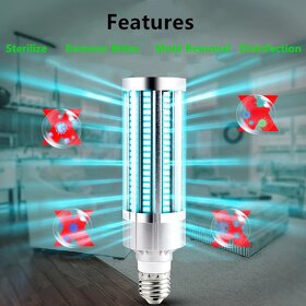 UV-C germicidní dezinfekční žárovka 60W na patici E27. - 8