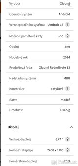 Mobilní telefon Xioami Redmi Note 13 - 8