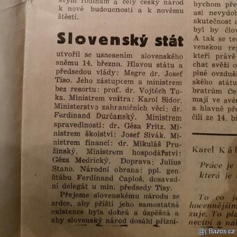 Noviny Nový lid - České země pod protektorátem 3x - 8