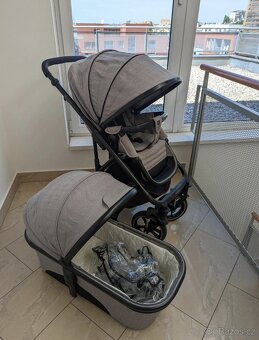 Kočárek Moon Nuova dvojkombinace s redukcí na autosedačku - 8