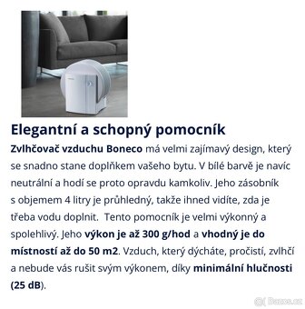 Prodám zvlhčovač a zaroveň čistič vzduchu Boneco - 8