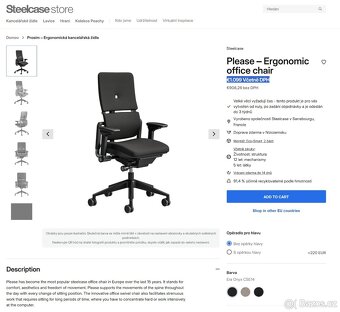 Kancelářská židle Steelcase Please pc 28500,- - 8
