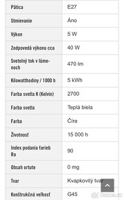 LED žárovky Flair E27 stmívatelné 6 ks - 8