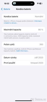 iPhone 15 128 GB – růžový - Nové ochranné sklo - 8