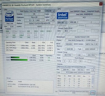 Notebook HP 620 DualCore T4500 6GB 120GB SSD - 8