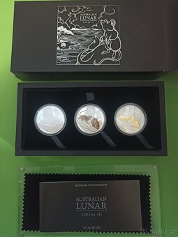 Lunární mince serie III 3x1oz komplet - 8