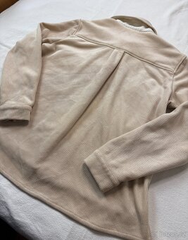 Béžová manšestrová košile TONI | Shacket | elastická | vel. - 8