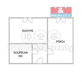 Pronájem bytu 1+1, 30 m², Pardubice, ul. Na Okrouhlíku - 8