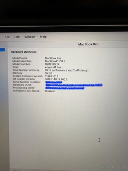 Macbook Pro 16" – M1 Pro/16 GB RAM/512 SDD - Praha/ČB - 8