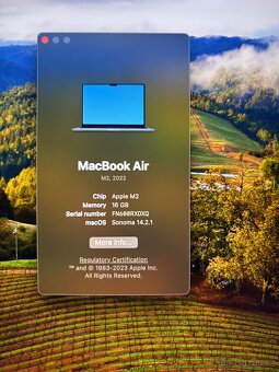 Apple MBA 13.6 Midnight/M2/8C GPU/16GB RAM/256GB jako NOVÝ - 8