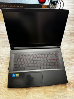 Herní notebook MSI GF63 RTX3050, 512 SSD+ 1TB - 8