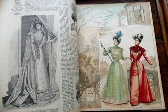 Nové Pařížské módy, svázaný ročník 1898, starý módní časopis - 8