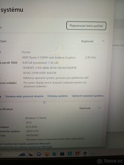 Nový herní notebook Lenovo Ideapad gaming 3 15ach6 - 8