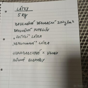 Bavlněné látky různé - 5 kg - 8