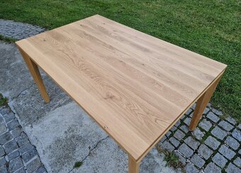 Nový rozkládací stůl dub masiv 90x140+2x45 cm - 8