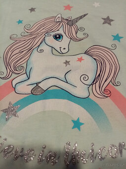 měnící tričko a tílko jednorožec vel. 110/116 - 8