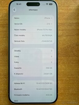 Apple iPhone 15 Pro Max 256 GB – White Titanium – záruka - 8