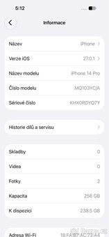 iPhone 14 Pro 256 GB – baterie 95 % - 8