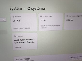 Herní notebook Asus Rog Zephyrus R9 RTX 3080 - 8