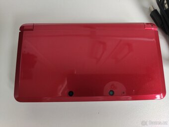 PRODÁNO-Nintendo 3DS Metallic Red+homebrew hack a 64GB karta - 8