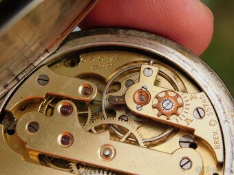 Švýcarské stříbrné kapesní hodinky niello / tula BREVET - 8