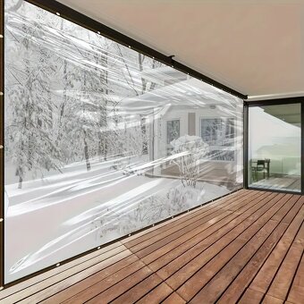 Plachty vodotěsné průhledné s očky na uchycení. - 8