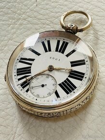 Masivní stříbrné britské železničářské hodinky,hmotnost 194g - 8