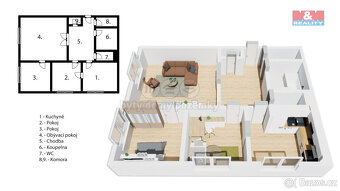 Prodej bytu 3+1, 91 m², Hradec Králové, ul. Škroupova - 8