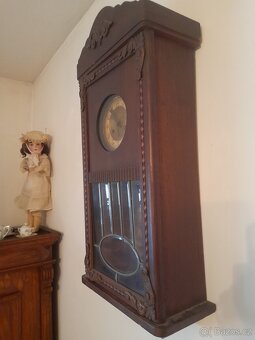 Starožitné hodiny dřevěné funkčně - 8