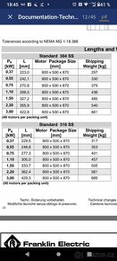 Prodám ponorné čerpadlo Franklin Electric Typ 234 562 3016 - 8