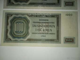 BANKOVKY 1000 K 1942, JEDNOPÍSMENNÉ SÉRIE - 8