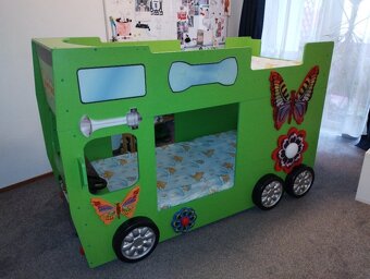 Dětská dvoupatrová postel autobus - 8