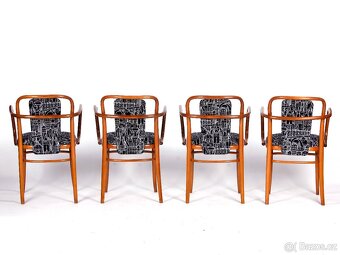 J. Hoffman, elegantní křesílka, židle TON , nové čalounění - 8