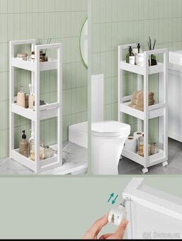 Nový mobilní bambusový vozík - regál - 8