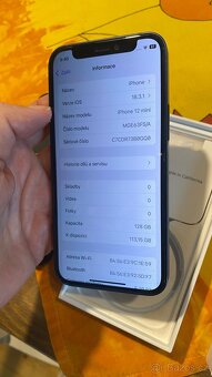 iPhone 12mini 128gb modrý, 100% baterie, top stav - 8
