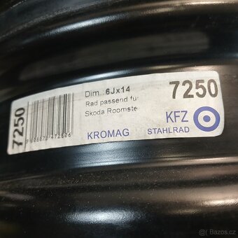 Disky na Škoda Roomster 6Jx14" ET37 5x100 57,1 - 4ks - 8