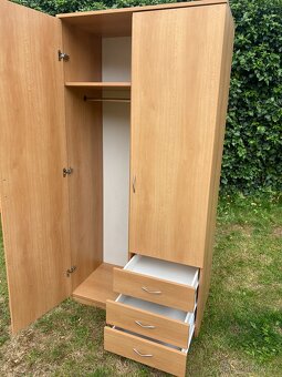 skříň šatní skříň velká skříň lamino buk skříň - 8