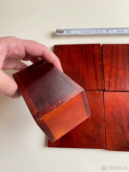 Dřevěné podtácky s perletí Vintage asijský styl - 8